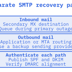 Engineer testing an SMTP fallback in staging
