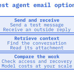 Developer comparing email API options at a laptop