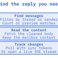 Developer configuring an agent mailbox on a laptop